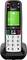 Cordless Gigaset phone on charging base, showing incoming call screen for 'Bergmann, Maria' with answer and reject options.