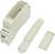 Three cream-colored electrical device housings or covers, shown separated on a white background.