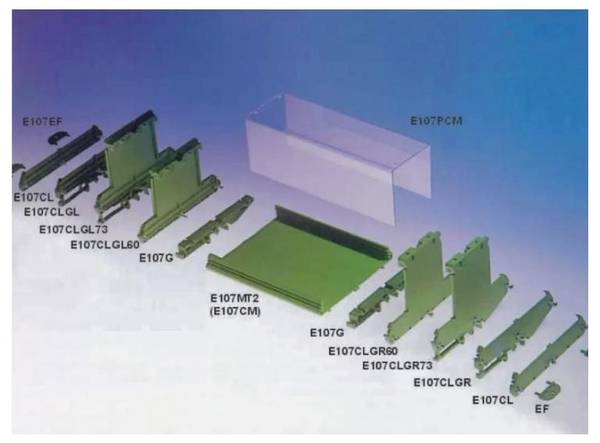 euroclamp E-107 CLGR60 DIN rail casing 60.00 Green 1 pc(s)