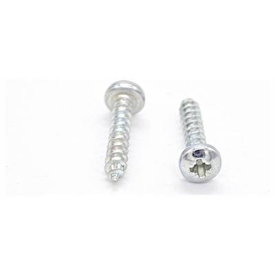 Two silver Phillips-head screws on a white background, shown side by side.