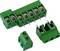 Green screw terminal block connectors shown on a white background, including long multi-pin and smaller 2-pin components.