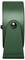 Green plastic mounting bracket with a central hex bolt and side knob, shown against a plain white background.