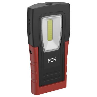 Black and red PCE handheld measuring device with a central lighted display window.