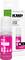 Packaging for KMP magenta replacement ink for Canon GI-55M printers, showing a pink ink bottle and the product box labeled 'PREMIUM QUALITY INK' and 'KMP'.