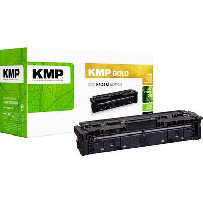 KMP Gold HP 219A black toner cartridge box, shown with the cartridge in front on a white background.<br>