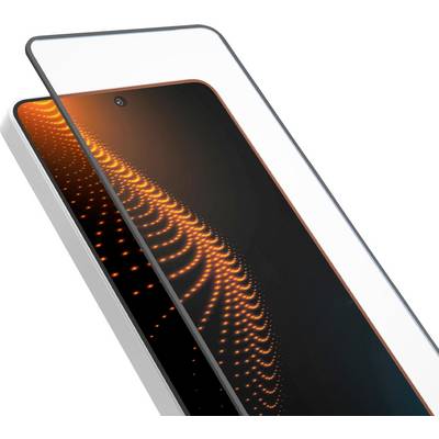 Stylized smartphone with a glowing orange abstract wave on the screen, shown at an angle on a white background.