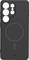 Black phone case with raised circular MagSafe-style ring, vertical camera cutout, and 'sbs' logo near the bottom.