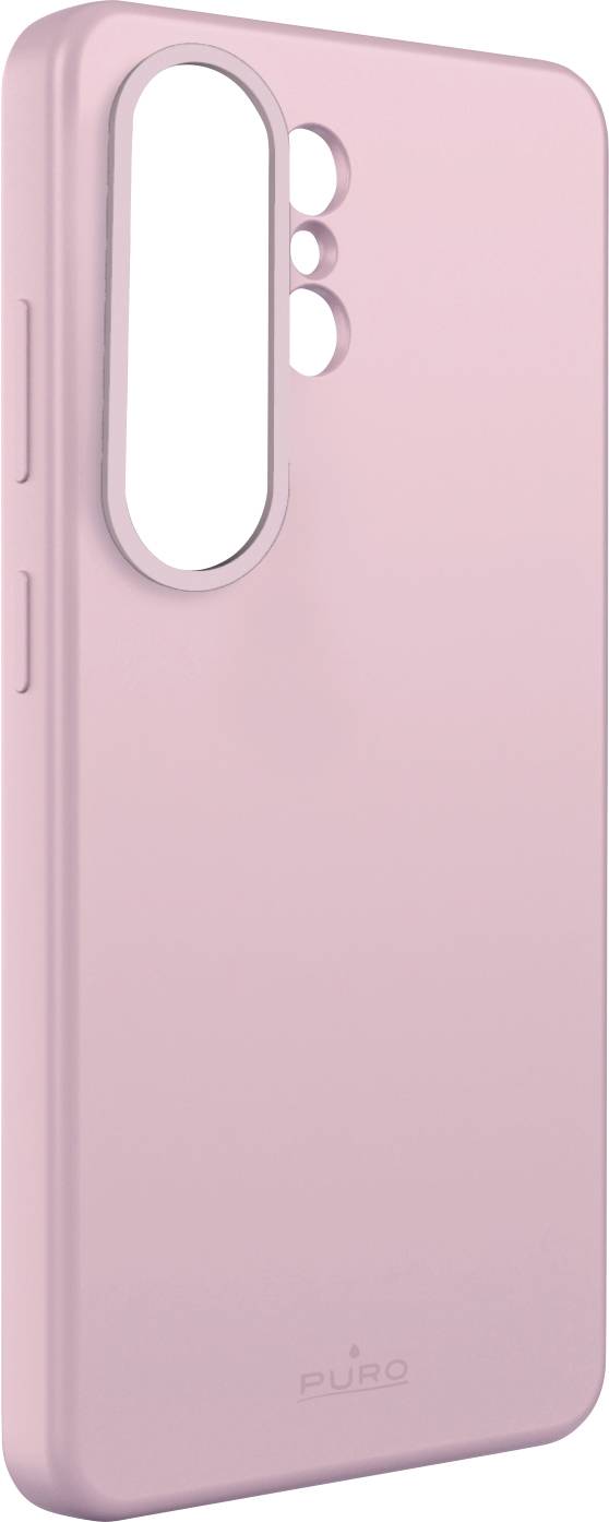 Pink smartphone case with a large vertical camera cutout and three smaller lens openings near the top.