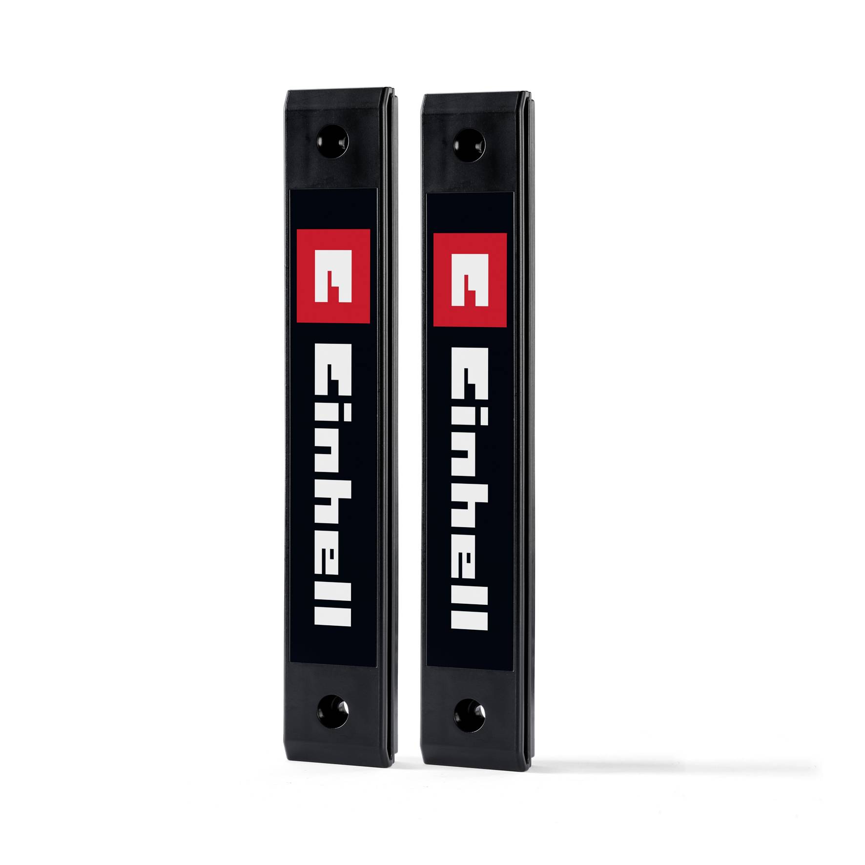 Two black Eltwell control panels with red-and-white logos, shown side by side, each with a circular opening near the top and bottom.