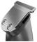 Close-up of a metal electric hair trimmer blade attachment with two screws and a rounded cutting edge.