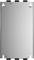 Blank silver metal panel with corner mounting tabs and cutouts, shown front view on a white background.