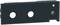 Black rectangular mounting plate with two large circular holes and two smaller fastener holes, shown in side view.