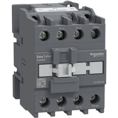Gray Schneider Electric EasyTeSys Control electrical contactor with labeled screw terminals and QR code on the front.