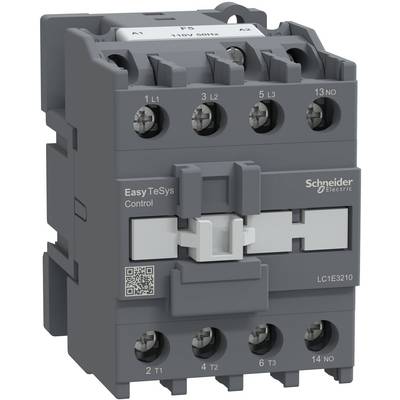 Gray Schneider Electric EasyTeSys Control electrical contactor with labeled terminal screws and QR code on the front.