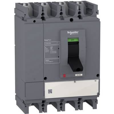 Gray Schneider Electric EasyPact circuit breaker with black toggle switch showing 'OFF' and a label reading 'NA 630A'.