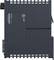 Dark gray industrial electronic control module with ribbed casing and UL certification markings, shown on a white background.