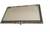 Back view of a flat-screen display panel with exposed metal frame, screws, and mounting edges on a white background.