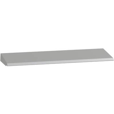 A long, thin white rectangular box or shelf with a gray top and sides, shown in perspective on a plain background.