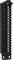 Black modular electronic connector with a vertical row of metal contacts and two mounting slots at the bottom.
