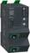 Schneider Electric Modicon Edge I/O NTS industrial controller module with QR code, USB port, status LEDs, and two front switches.