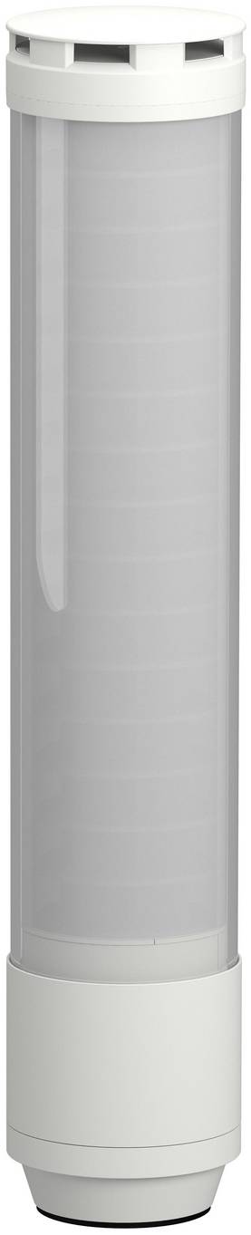 Tall cylindrical gray and white cartridge filter with a translucent center section and capped ends, shown upright on a plain background.