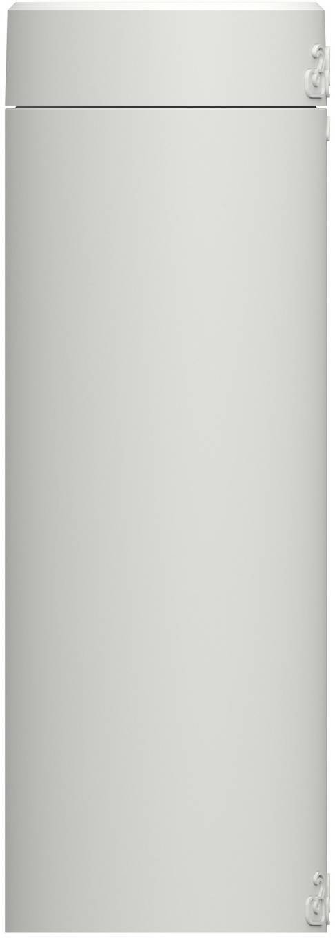A tall white refrigerator with a top freezer door and two right-side handles, shown against a plain background.