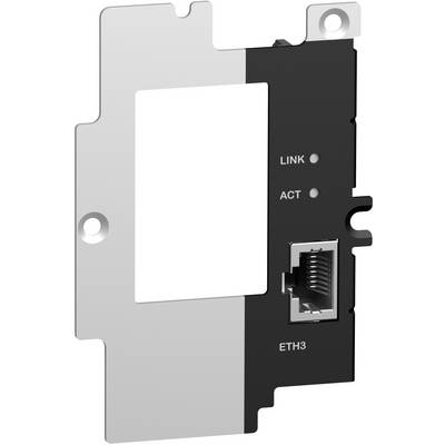 Ethernet network adapter bracket with RJ45 port and status indicators labeled LINK, ACT, and ETH3.<br>