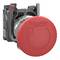 Red Schneider Electric emergency stop button switch with circular reset/arrow symbol.