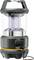 Portable VARTA camping lantern with handle, translucent light chamber, and USB charging cable attached at the base.