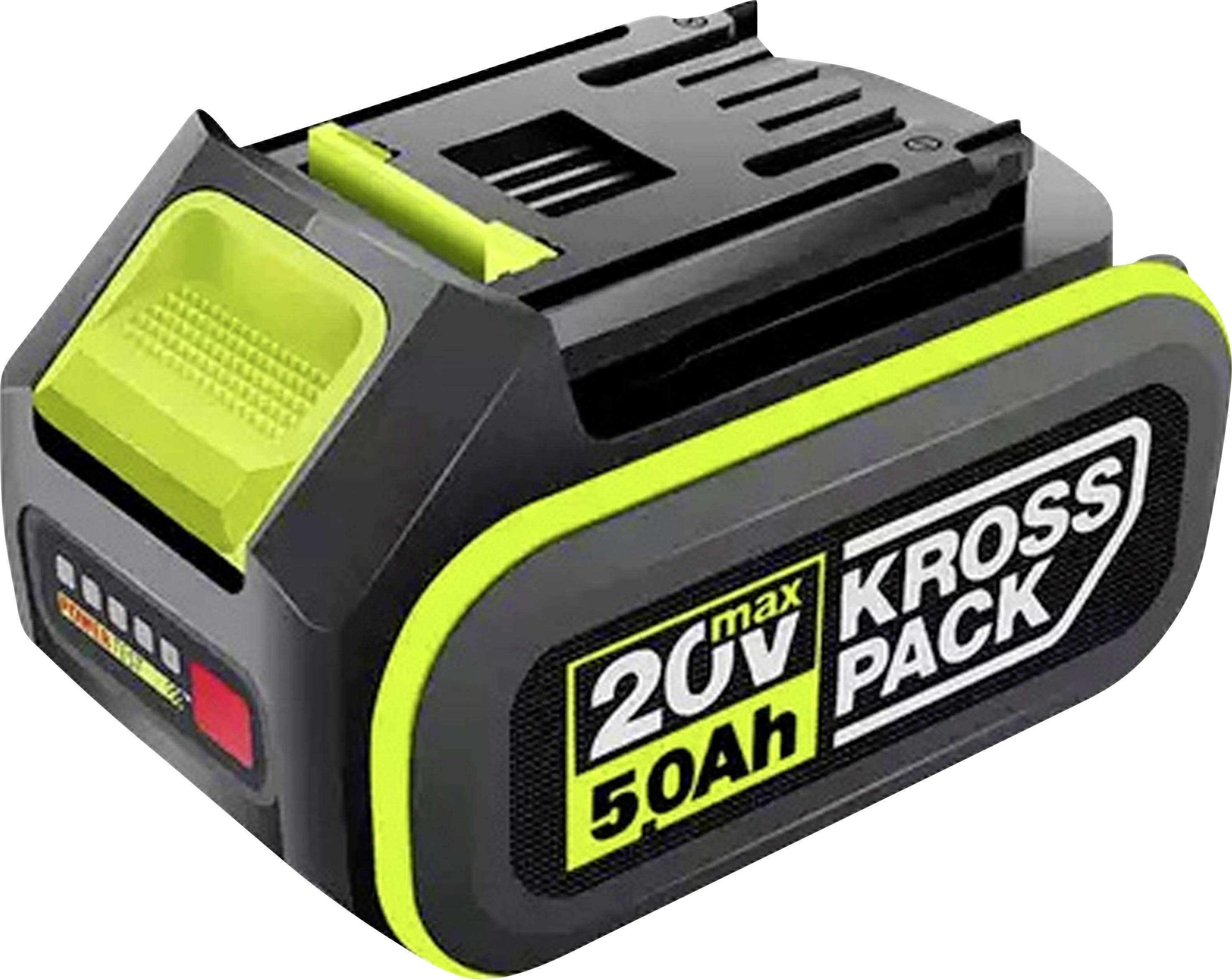 Black and lime-green 20V 5.0Ah Kross Pack rechargeable power tool battery pack<br>