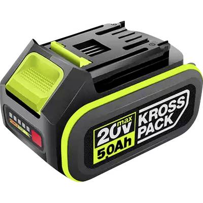 Black and lime-green 20V 5.0Ah Kross Pack rechargeable power tool battery pack<br>