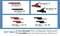 Product catalog image for SET 9622, a 4 mm safety test and measurement set 'Performance' showing four red and black probe/connector variants with model numbers and article numbers.