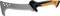 Gray hand saw with a black and orange handle, shown in profile on a white background.<br>