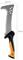 Gray and orange pruning saw with ergonomic handle, shown with dimensions 14.4 cm wide and 45 cm long.