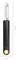 Black Fiskars craft knife with a silver blade, shown vertically with dimensions marked: 17.2 cm tall and 2 cm wide.