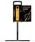 Fiskars OneClick hoe tool with orange handle, black shaft and flat blade, shown in packaging with 'Click & Switch' branding.