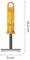 Orange handheld kitchen tool with a flat metal base, shown with dimensions 13.3 cm tall and 5 cm wide.<br>