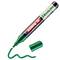 Green Edding 500 paint marker with cap off, showing a green line being drawn.