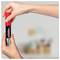 Hands open a red-capped marker, showing the label 'edding 52' and 'Ecoline' against a blurred background.<br>