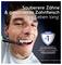 Oral-B ad showing a man brushing his teeth with an electric toothbrush; German text says cleaner teeth and healthier gums for life, claiming 'No. 1' dentist-recommended brand.<br>