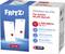 Product box for FRITZ!Mesh Set 2700 with two white mesh devices, advertising '6.500 MBit/s Wi‑Fi 7', seamless whole-home coverage, and '5 Jahre Garantie'.