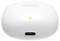 White Hama wireless earbuds charging case with a green indicator light and USB-C charging port.<br>