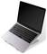 Open laptop computer with blank screen on a white background.<br>