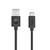 Black USB-A to USB-C charging cable with 'hama' branding, shown with both connector ends on a plain white background.