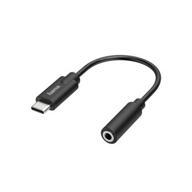 Hama USB 2.0 Adapter [1x USB-C® plug - 1x Jack socket 3.5 mm]   Flexible