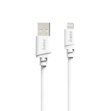 Hama USB charging cable USB 2.0 Apple Lightning plug, USB-A plug 2 m White incl. USB 00201801