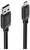 Two black Hama USB cables with different connectors: USB-A on the left and USB-C on the right.