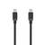 Two black USB-C cables with 'hama' branding, shown side by side on a white background.<br>