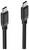 Two black USB-C cable connectors with the 'hama' logo on a white background, shown side by side.