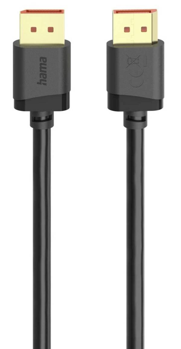 Hama DisplayPort Cable DisplayPort plug 2 m Black 00202010 8K UHD DisplayPort cable